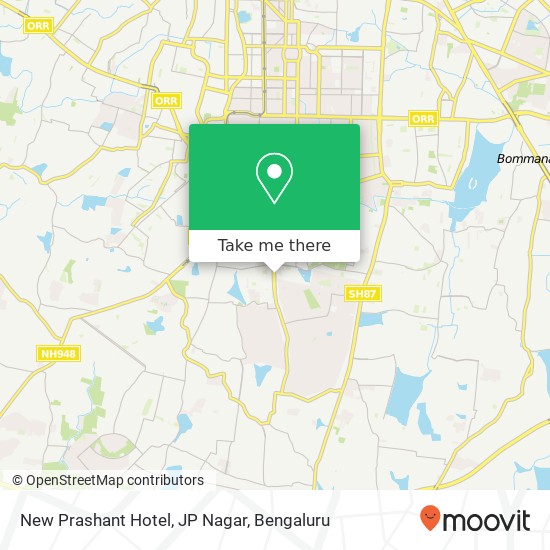 New Prashant Hotel, JP Nagar map