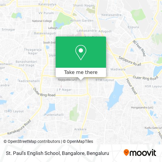 St. Paul's English School, Bangalore map
