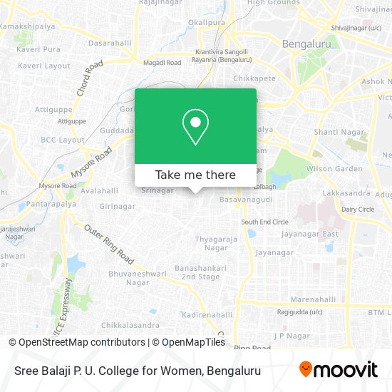Sree Balaji P. U. College for Women map