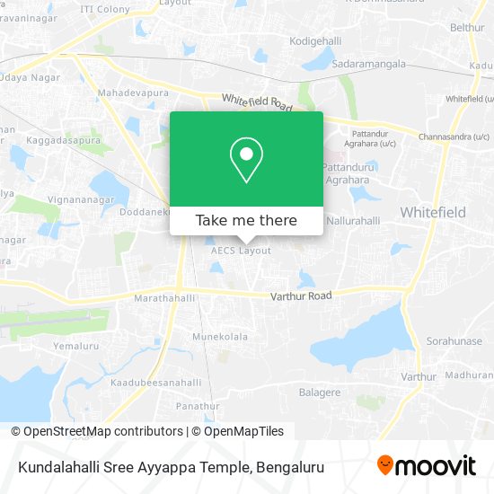 Kundalahalli Sree Ayyappa Temple map