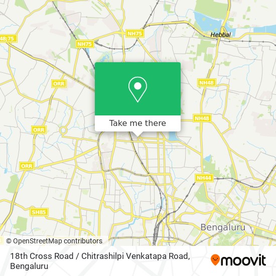 18th Cross Road / Chitrashilpi Venkatapa Road map