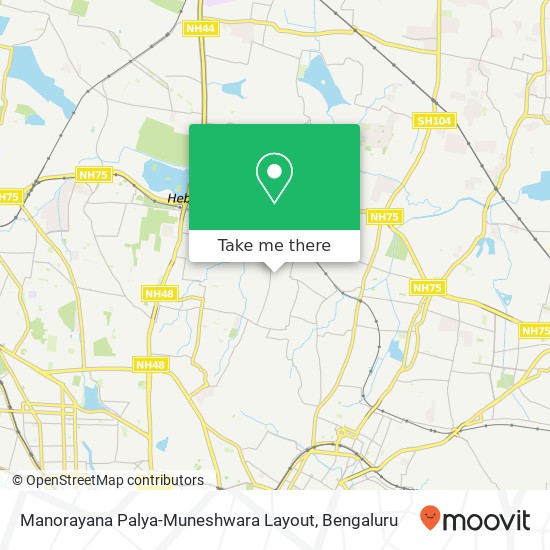 Manorayana Palya-Muneshwara Layout map