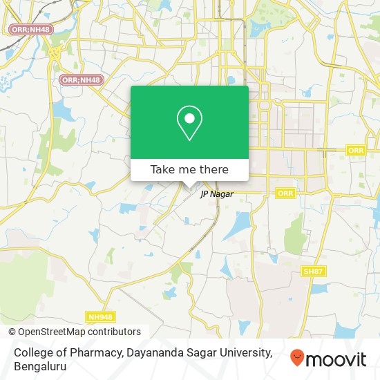 College of Pharmacy, Dayananda Sagar University map
