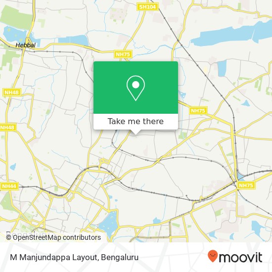M Manjundappa Layout map