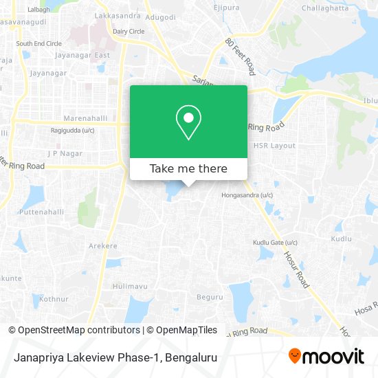 Janapriya Lakeview Phase-1 map