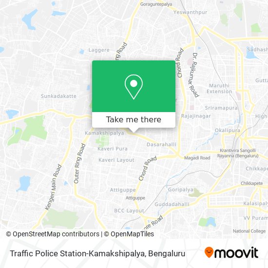 Traffic Police Station-Kamakshipalya map