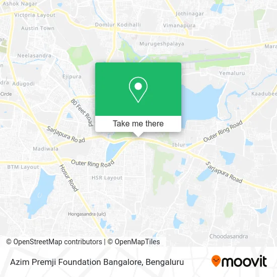 Azim Premji Foundation Bangalore map