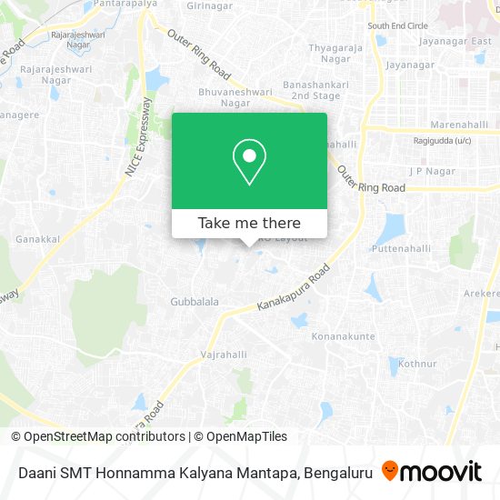 Daani SMT Honnamma Kalyana Mantapa map