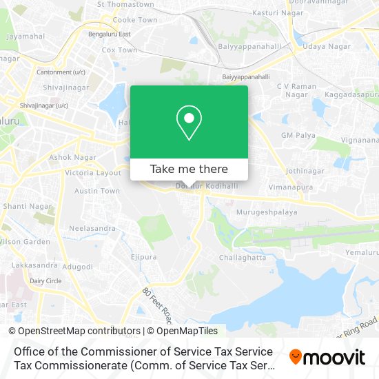 Office of the Commissioner of Service Tax Service Tax Commissionerate map