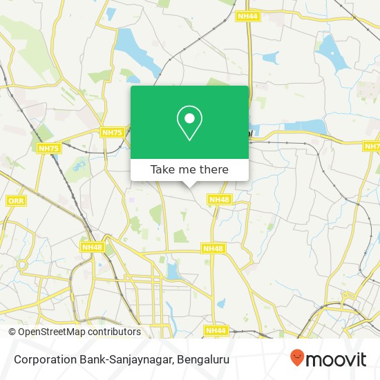 Corporation Bank-Sanjaynagar map