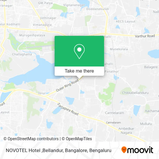 NOVOTEL Hotel ,Bellandur, Bangalore map