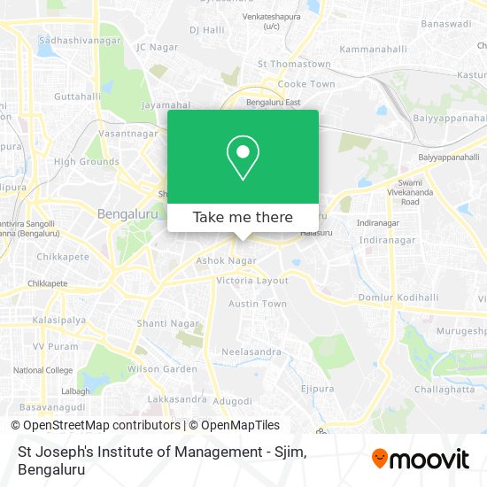St Joseph's Institute of Management - Sjim map