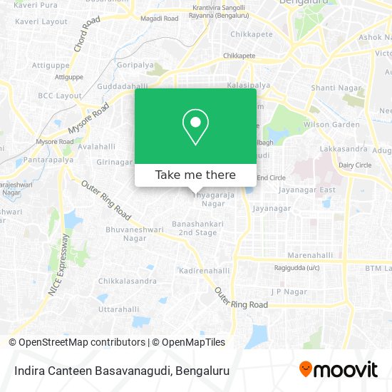 Indira Canteen Basavanagudi map