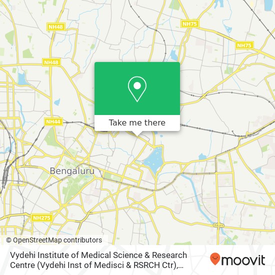 Vydehi Institute of Medical Science & Research Centre (Vydehi Inst of Medisci & RSRCH Ctr) map