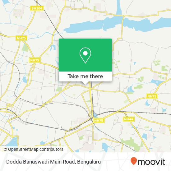 Dodda Banaswadi Main Road map