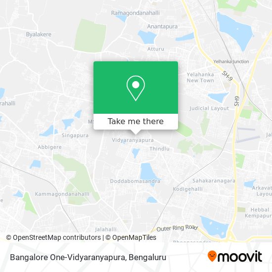 Bangalore One-Vidyaranyapura map