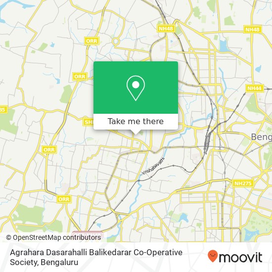 Agrahara Dasarahalli Balikedarar Co-Operative Society map