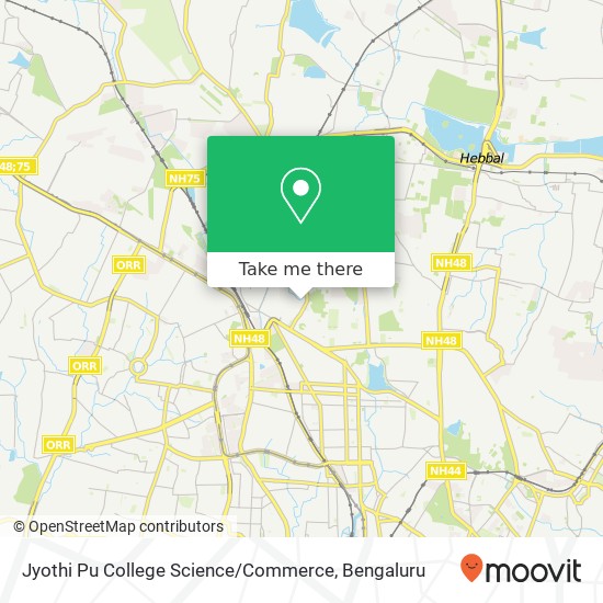 Jyothi Pu College Science / Commerce map