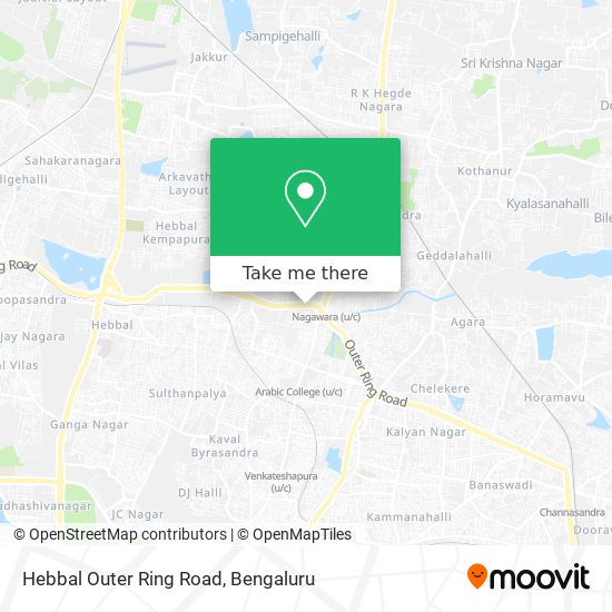 Hebbal Outer Ring Road map