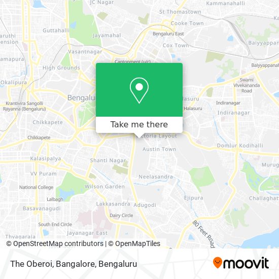 The Oberoi, Bangalore map