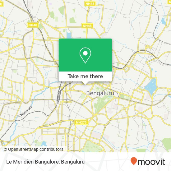 Le Meridien Bangalore map