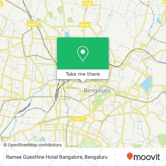 Ramee Guestline Hotel  Bangalore map