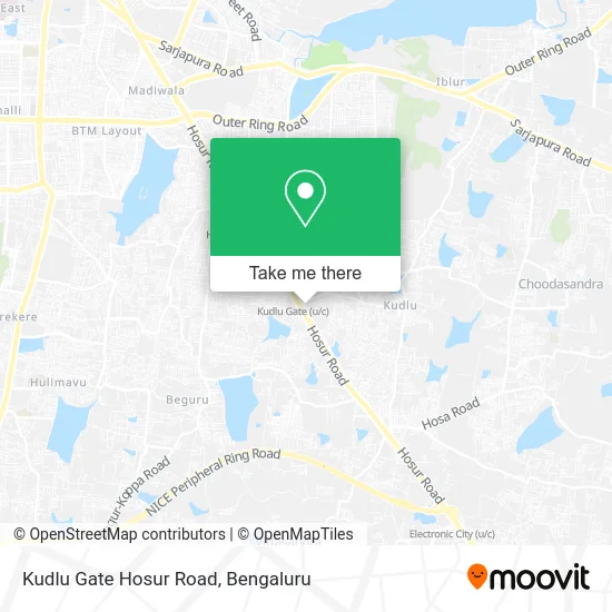 Hosur To Bangalore Bus Route Map How To Get To Kudlu Gate Hosur Road In Bengaluru By Bus?