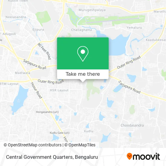Central Government Quarters map