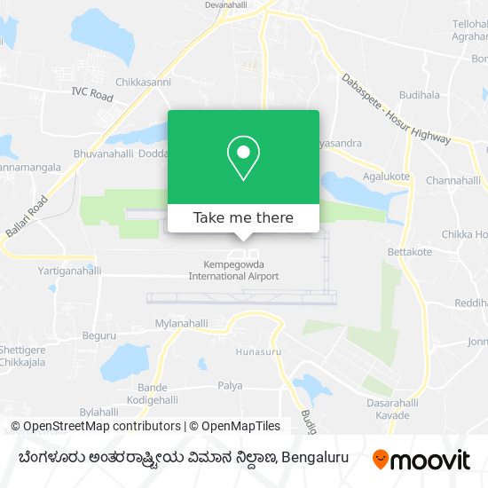 ಬೆಂಗಳೂರು ಅಂತರರಾಷ್ಟ್ರೀಯ ವಿಮಾನ ನಿಲ್ದಾಣ map