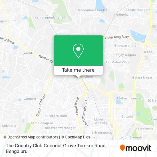 The Country Club Coconut Grove Tumkur Road map