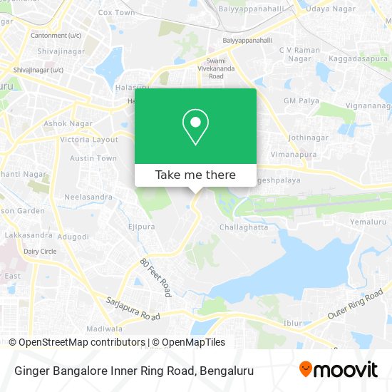 How to get to Ginger Hotels , Bangalore in Bengaluru by Bus or Metro?