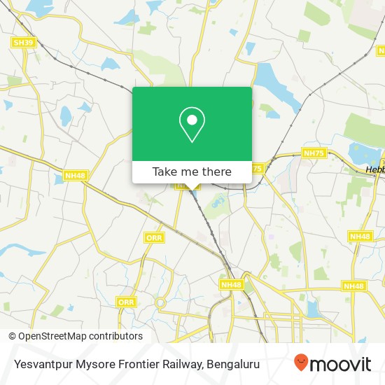 Yesvantpur Mysore Frontier Railway map