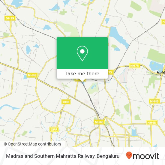 Madras and Southern Mahratta Railway map