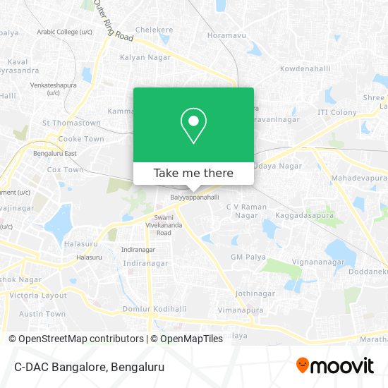 C-DAC Bangalore map