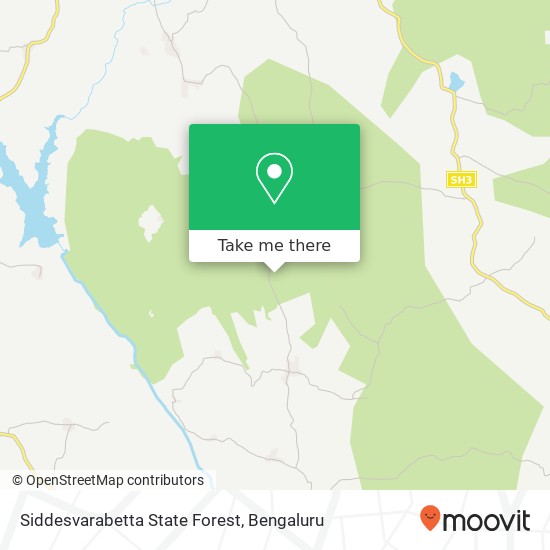 Siddesvarabetta State Forest map