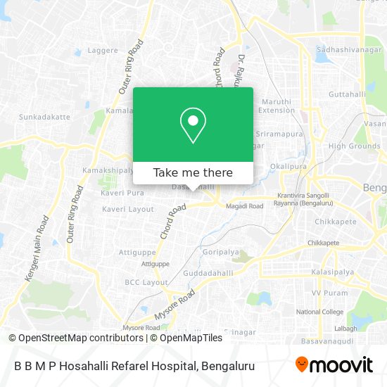 B B M P Hosahalli Refarel Hospital map