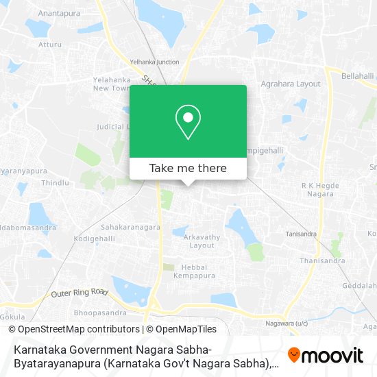 Karnataka Government Nagara Sabha-Byatarayanapura (Karnataka Gov't Nagara Sabha) map