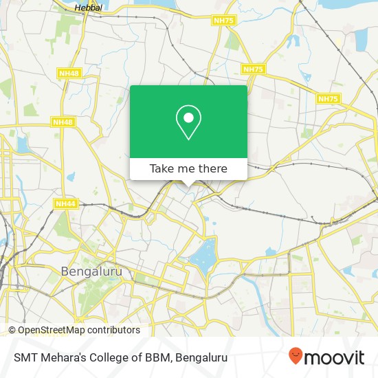 SMT Mehara's College of BBM map