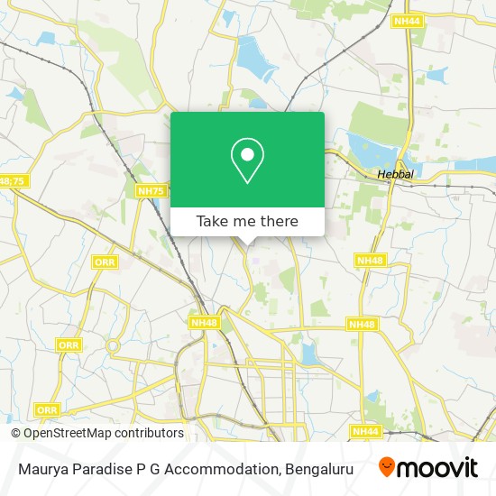 Maurya Paradise P G Accommodation map