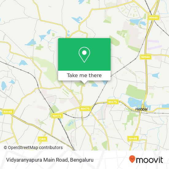 Vidyaranyapura Main Road map