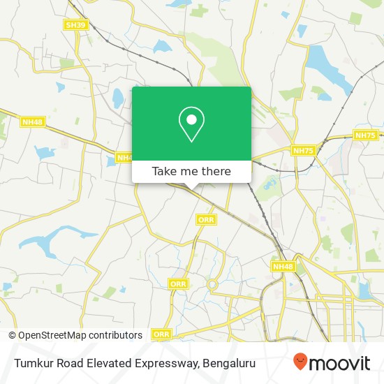 Tumkur Road Elevated Expressway map