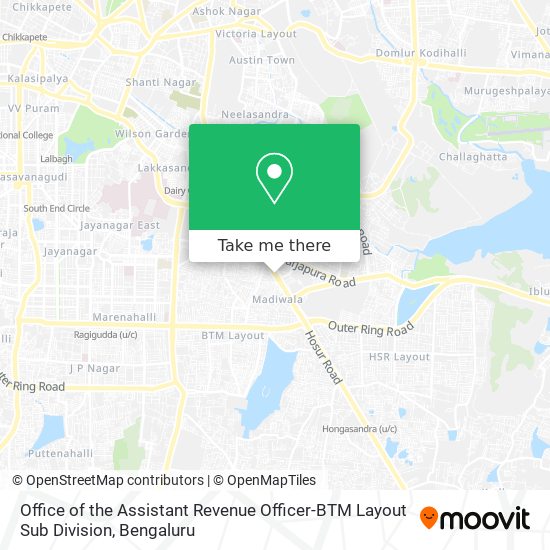 Office of the Assistant Revenue Officer-BTM Layout Sub Division map