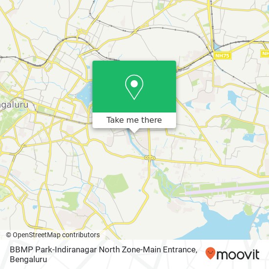 BBMP Park-Indiranagar North Zone-Main Entrance map
