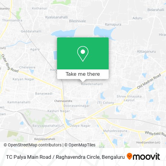 TC Palya Main Road / Raghavendra Circle map