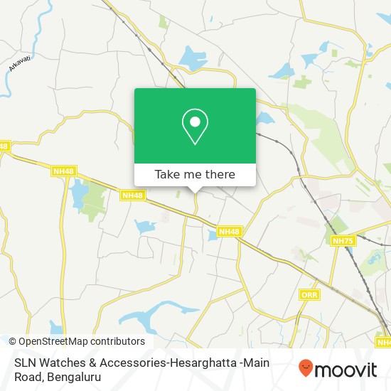 SLN Watches & Accessories-Hesarghatta -Main Road map