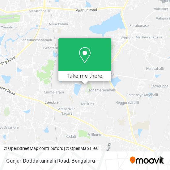Gunjur-Doddakannelli Road map
