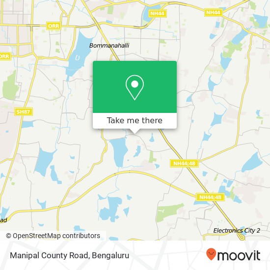 Manipal County Road map