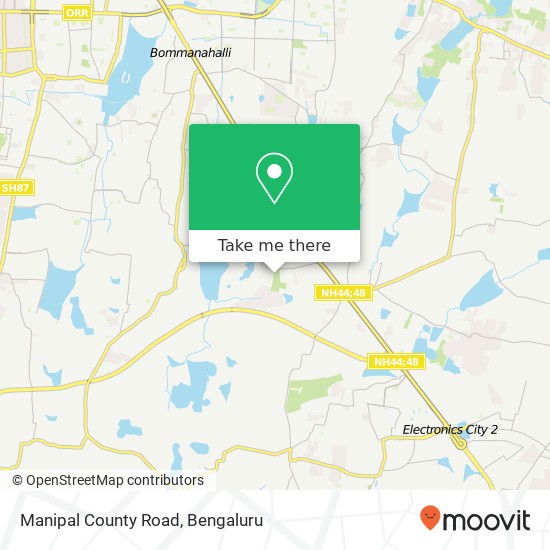 Manipal County Road map
