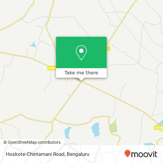 Hoskote-Chintamani Road map