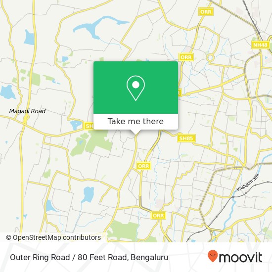 Outer Ring Road / 80 Feet Road map